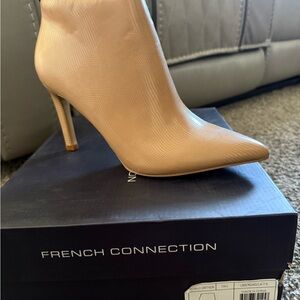 French Connection Nude Heeled Boots